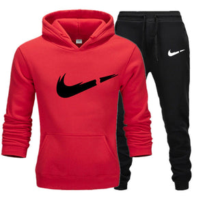 Free Shipping New 2019 Brand Tracksuit Fashion Hoodies Men Sportswear Two Piece Sets Fleece Thick hoody+Pants Sporting Suit Male