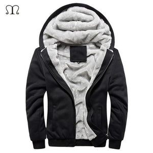 Tracksuit Men Sporting Fleece Thick Hooded Brand-Clothing Casual Track Suit Men Jacket+Pant Warm Fur Inside Winter Sweatshirt